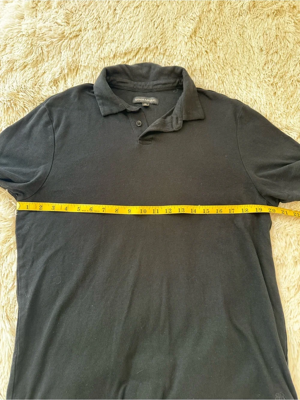 Banana Republic Men’s Black Cotton Polo Short Sleeve Shirt Medium Casual